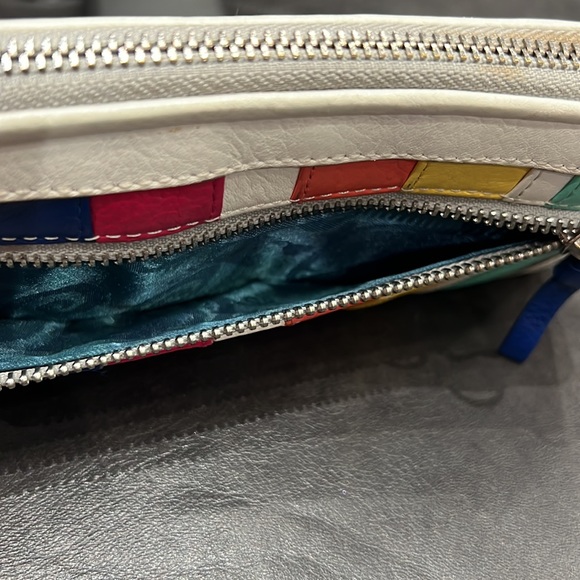 Brighton Multi-color Leather Wallet with contrasting Yellow leather interior - Picture 3 of 9